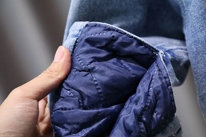 Baby Mädchen Jeans-Fleece-Kapuzenjacke 2026 Herbst Winter Kinder Niedliche Hasen-Applikation Dicker Warmer Mantel Kinderbekleidung Oberbekleidung – Detail 14