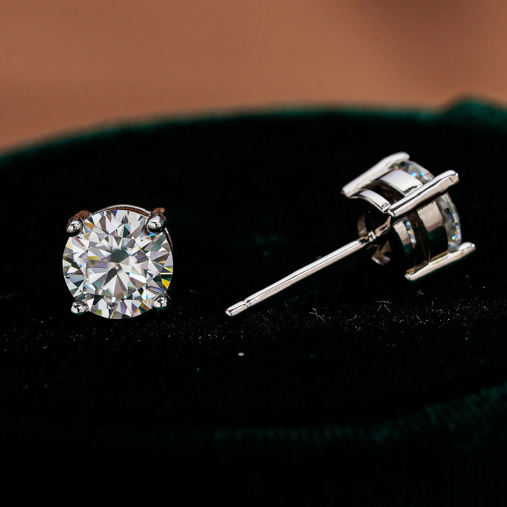 TY 2.0ct مويسانيتي أقراط للنساء مختبر نمت ضياء الأذن ترصيع فضة غرامة مجوهرات هدية S925 فضة أقراط