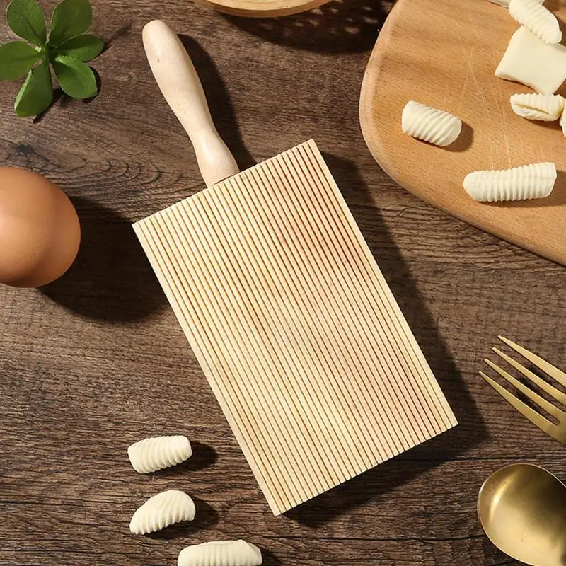 Board Gnocchi Pasta Paddle Maker DIY Wooden Butter Rolling Spaghetti Garganelli Tool Boards Macaroni Cavatelli Making Shaper