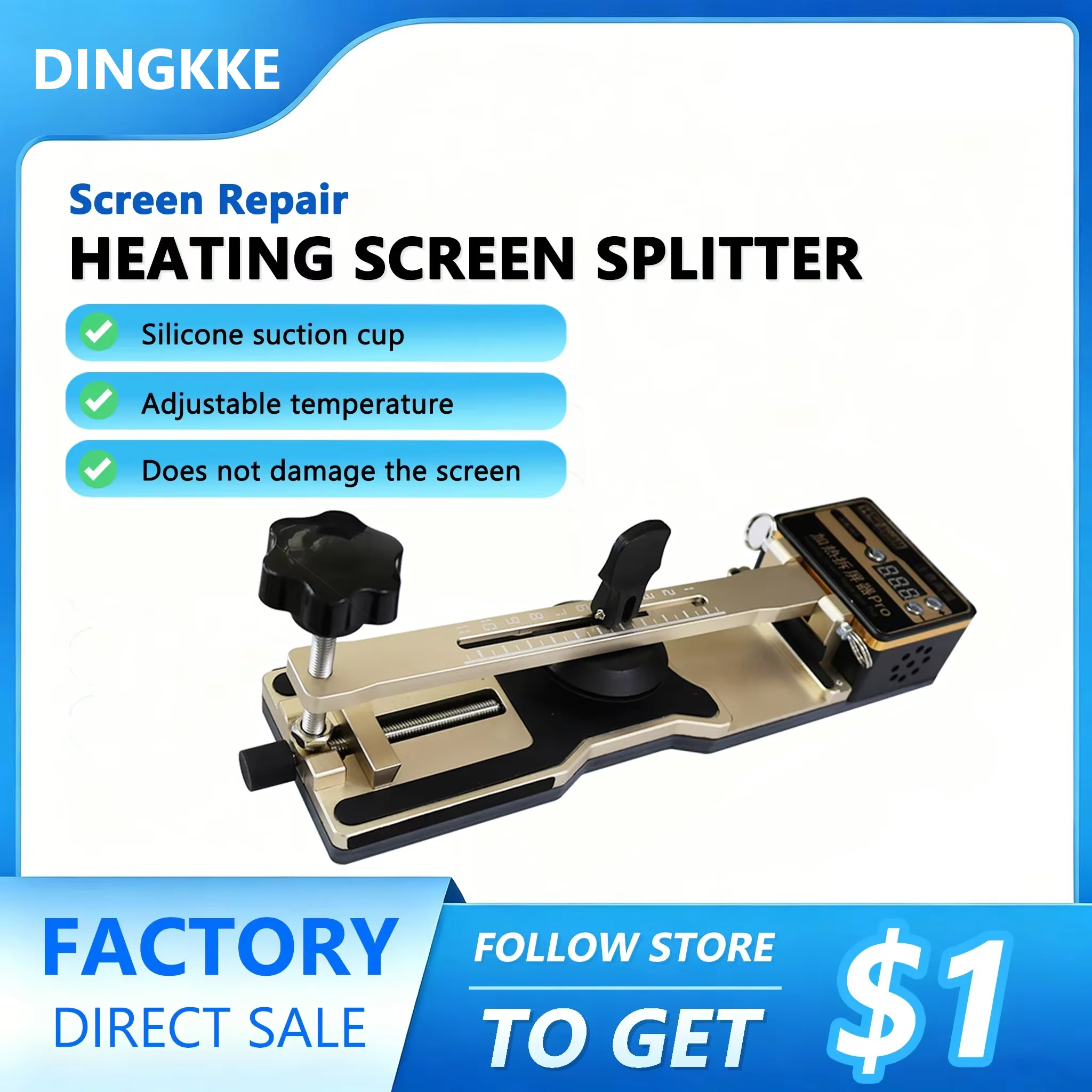 Heating Screen Splitter Suction Cup Opener Mobile Phone LCD Screen Removal Tool For iPhone Android Safe Repair Tool