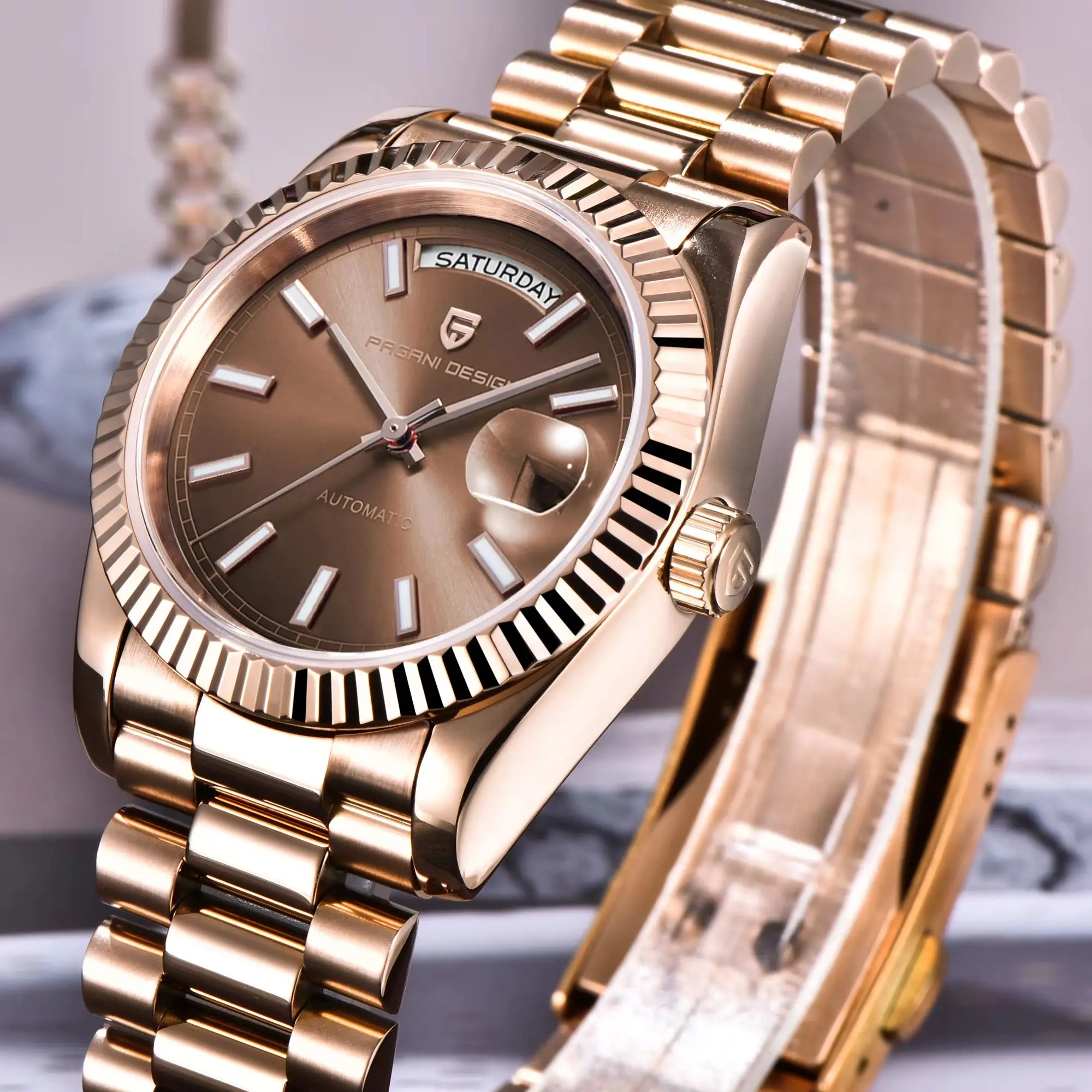 PAGANI DESIGN 2026 New DD40 Men's Watches Automatic Watch For Men AR Sapphire Glass Mechanical Watch Men Stainless steel Clock