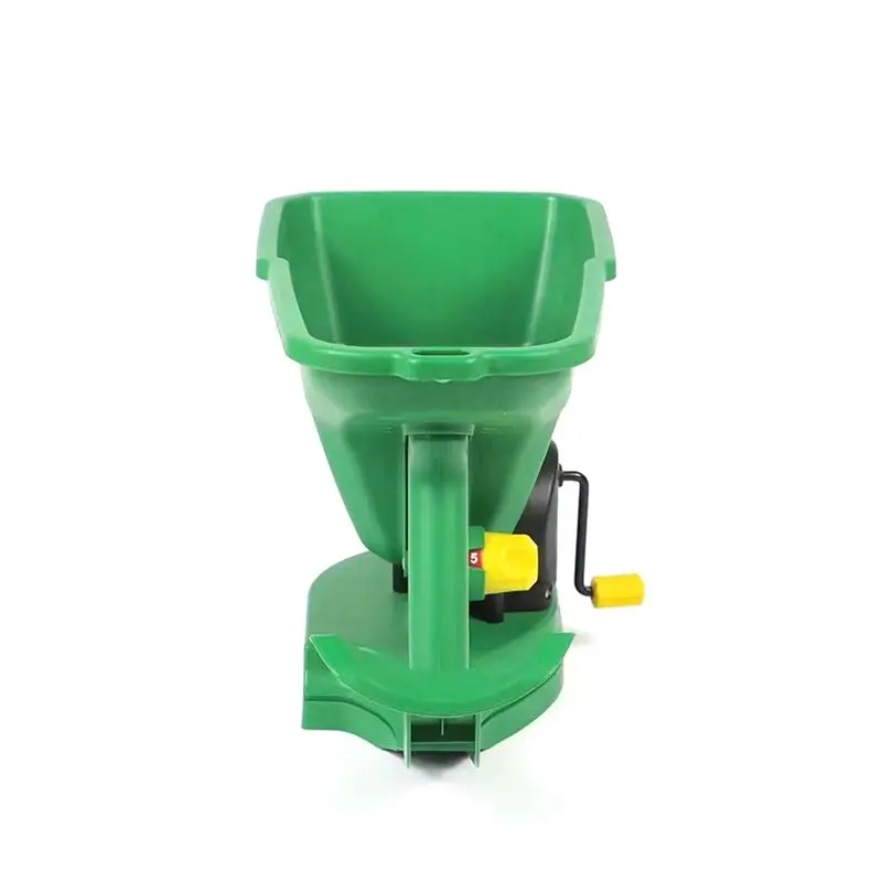 AEE6-Gardener Hand-Held Seed Spreader 1.5L 5Gear Energy Saving Portable Spreader Lawn Hand Powered Spreader Hand Crank Seeder