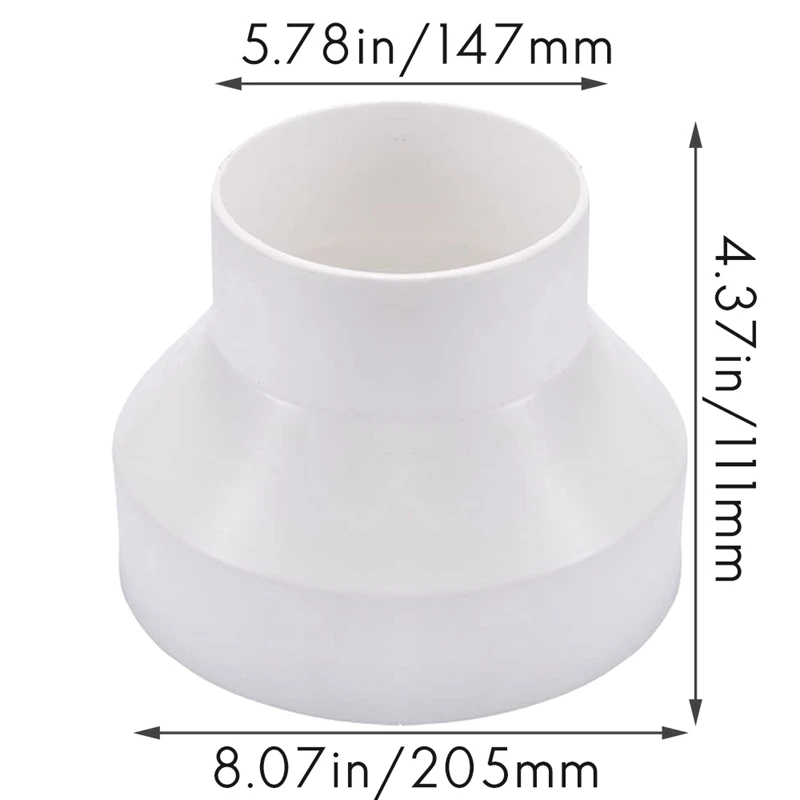 換気パイプ減速機アダプター、エアダクトコネクター、インライン換気システム、200-150mm