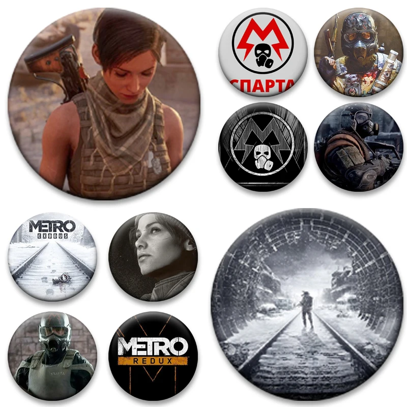 Креативная брошь Game Metro Exodus 2033: значок-пин с логотипом спартанских рейнджеров Aana для рюкзаков, джинсовых курток, декоративный сувенир, подарок