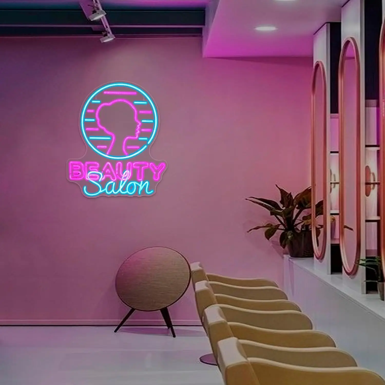 Large Beauty Salon Neon Signs LED Neon Light Sign Light Up Neon Signs For Beauty Barber Salon  Make Up Lashes Nail Decor