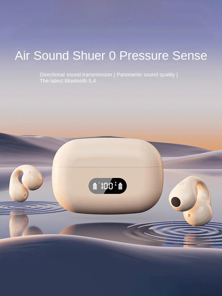 

True Wireless Stereo Sound Bluetooth Headphone Clip on Ear Ultra-long Endurance HiFi Waterproof Hanging Earbud for Cycle Travel