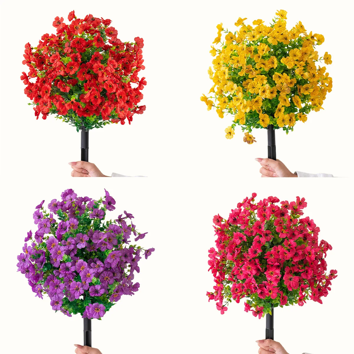 

Simulation green plant ground plug violet eucalyptus ground nail decoration outdoor simulation flower wedding garden decoration