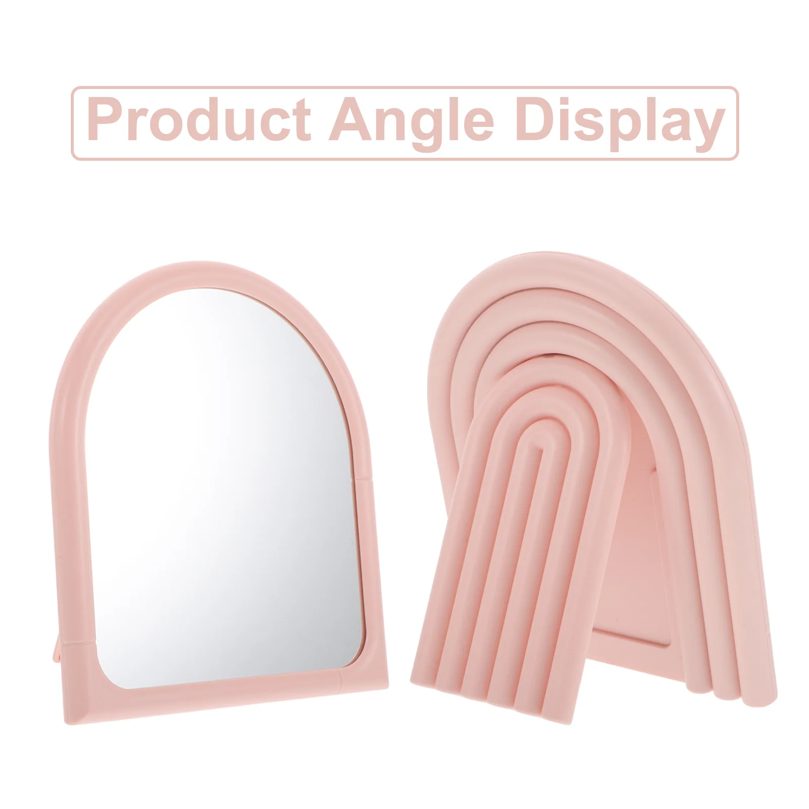 Espelho dobrável compacto ajustável grande superfície de reflexão portátil para maquiagem aliciamento viagem casa espelho dobrável