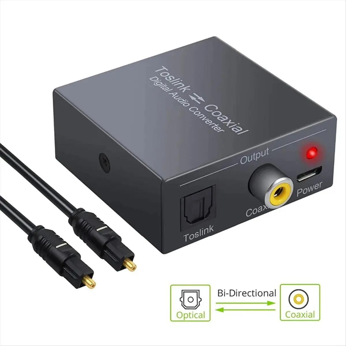 L73A NEW Coaxial Bi-Directional Audio Converter for Spdif Toslink to Coaxial Audio or Coaxial to Toslink Digital Audio Converter