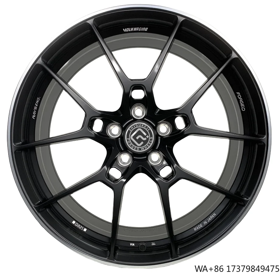 

Factory Direct Custom Forged Wheels Size 19 Inch PCD 5x112 Matte Black Rim Precision Milled Lettering Hollowed Out