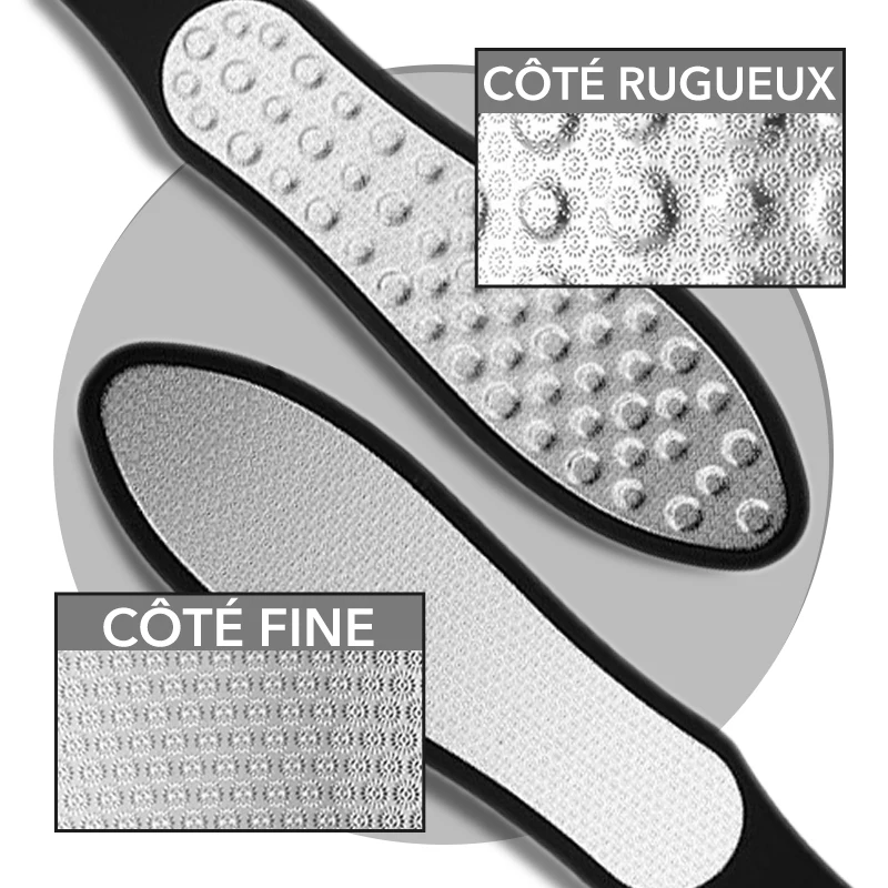 3in1プロフェッショナルペディキュアフットケアツール、かかと用ファイル、クリーニング用やすり、角質除去、死んだ皮膚除去、足用サンドペーパー