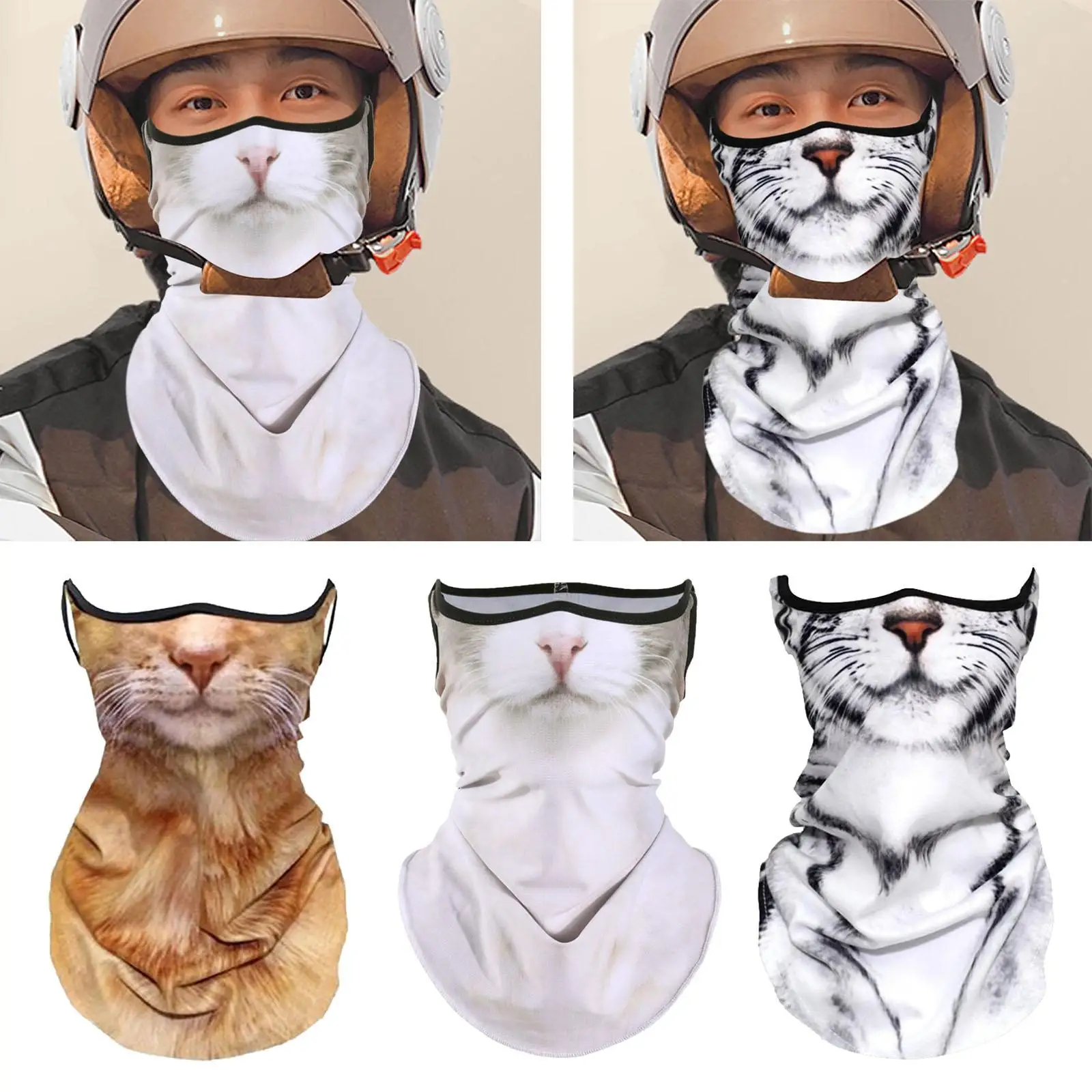 Face Mask Cat Design Neck Gaiter for Mountain Climbing Fishing Expeditions