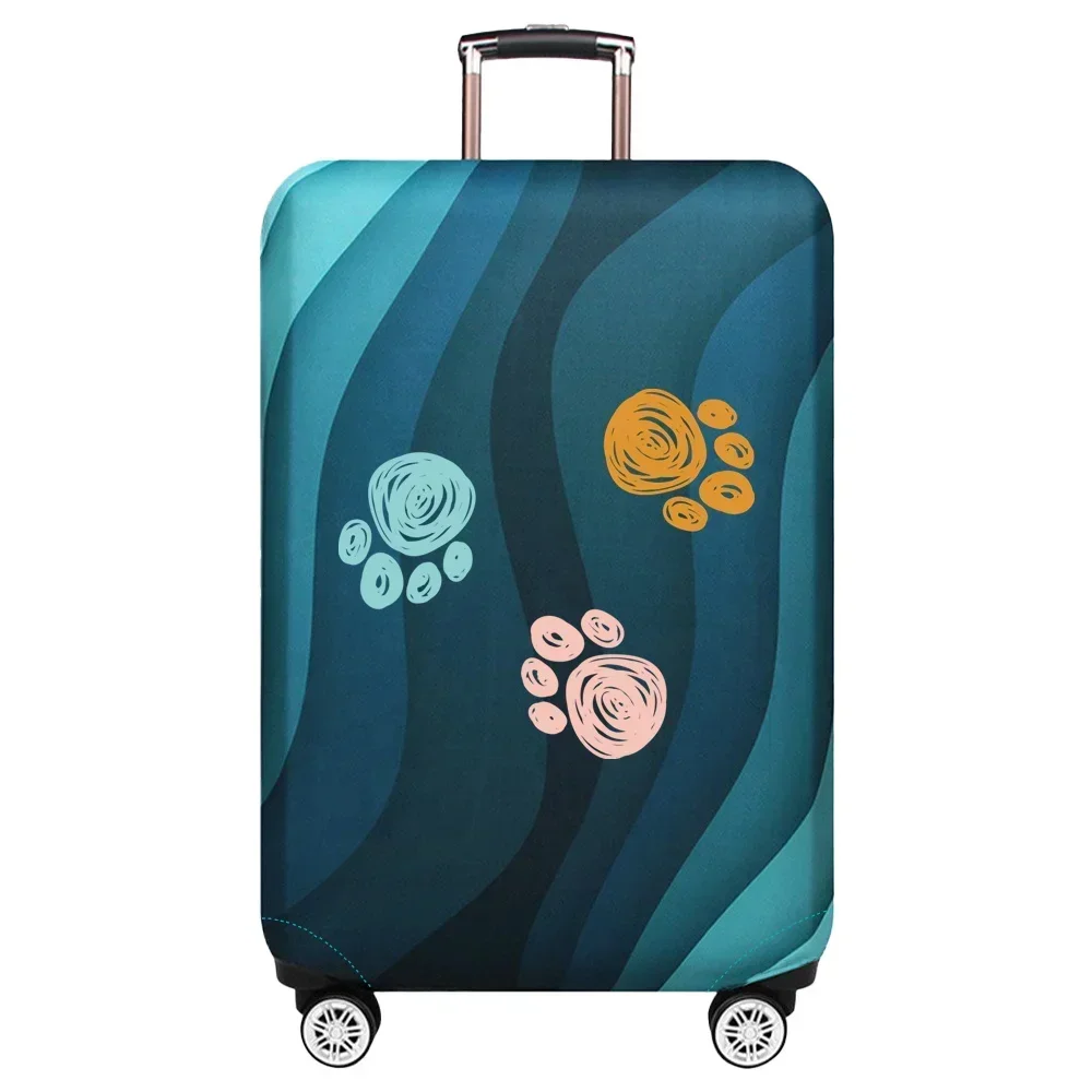 Luggage Cover Stretch Fabric Luggage Protective Covers Dust Cover Anti-Scratch Protective Suitcase Covers Footprints Series