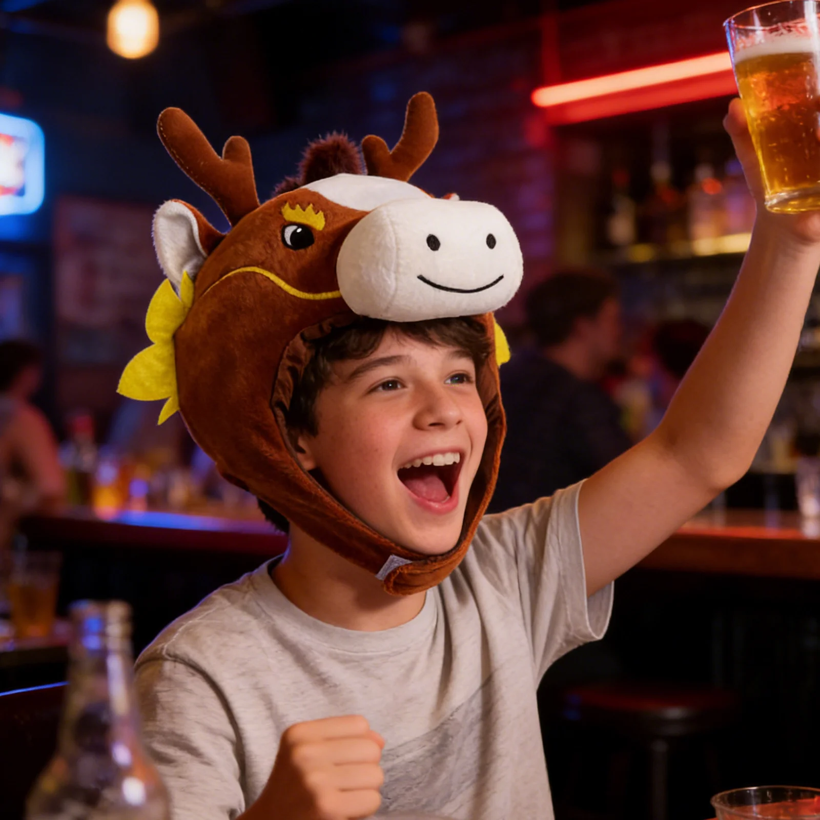 Paardengezicht Hoed voor Cosplay Fotografie Dierenthema Feestmasker Rollenspel Leuk accessoire voor kinderen en volwassenen