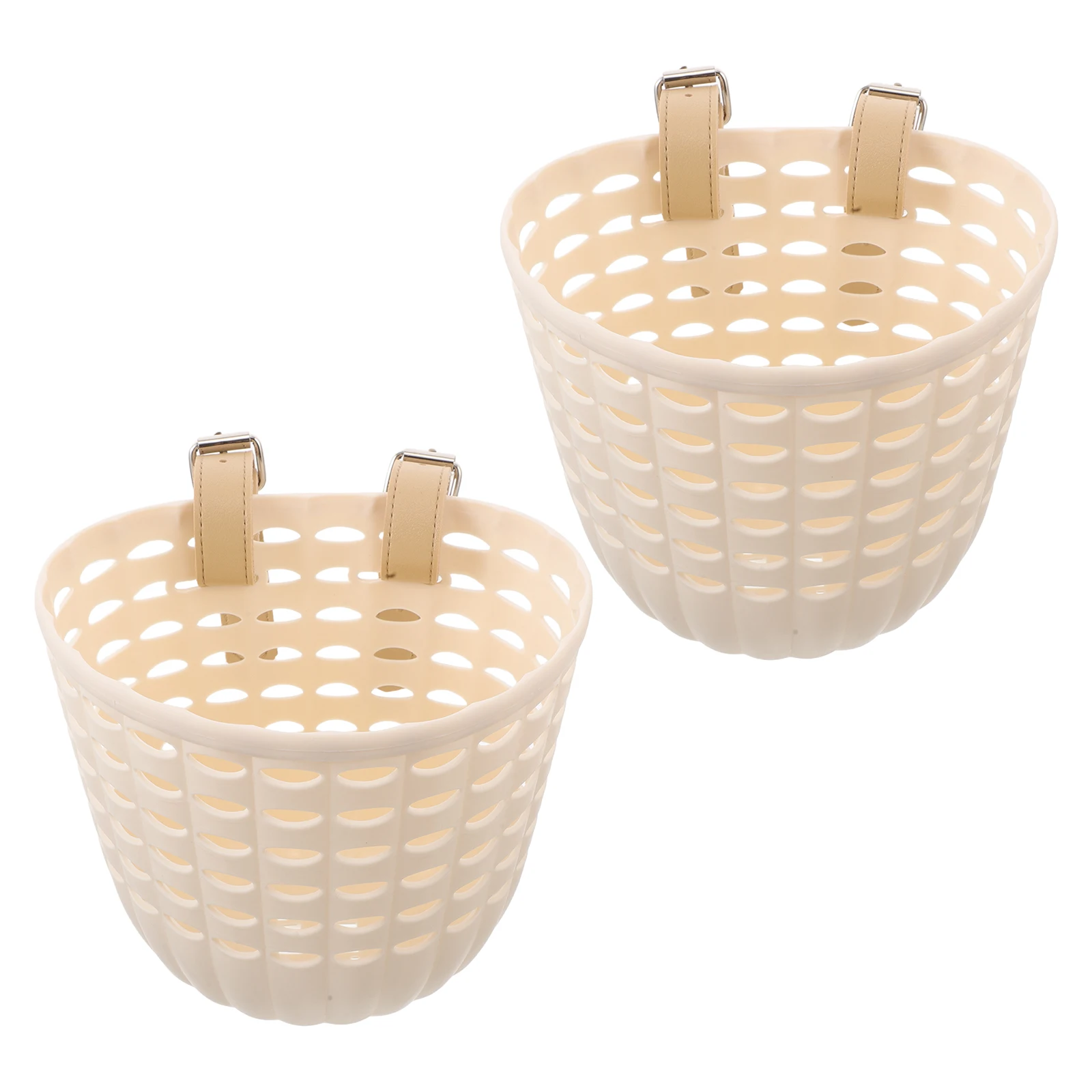 

2pcs Kids Bike Front Frame Container Children'S Bicycle Plastic Basket For Scooter Toddler Removable Lightweight Sturdy