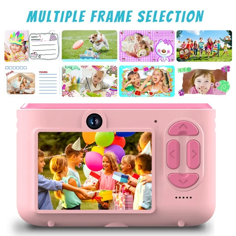 New Dual Selfie Mini Camera Digital Photo Camera HD 720P Video USB Charging Color Display For Children's Gift Pink
