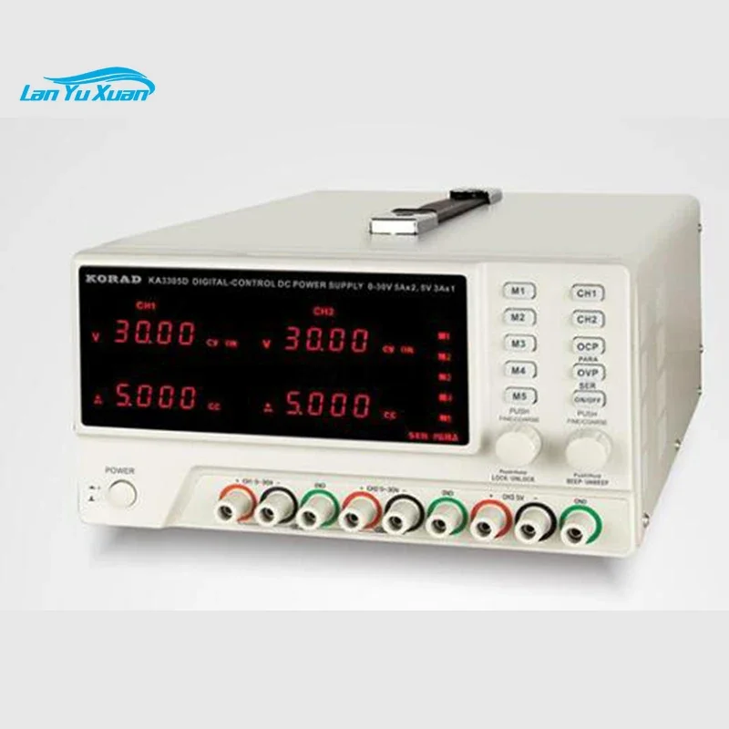 KORAD KA3305D Programmable Precision Variable Adjustable 30V 5A DC Digital Regulated Three-Way DC Power Supply