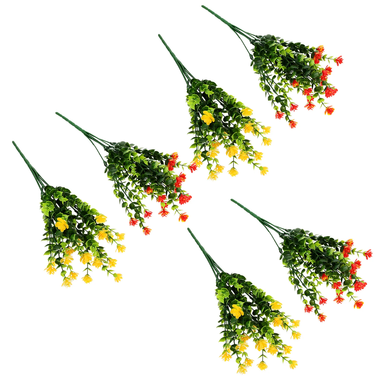 

6 Pcs Flowers Artificial Bouquet Premium Quality Plastic Bouquet Decor Faux Wedding Eucalyptus Household Dining Table