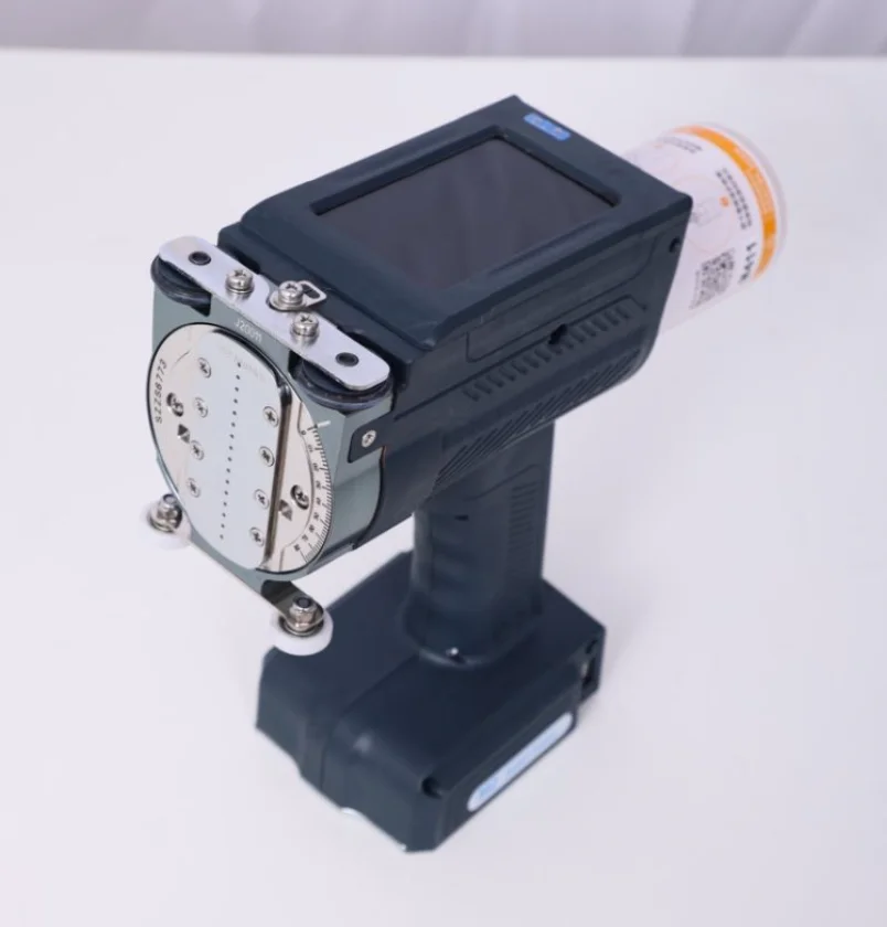 طابعة تاريخ انتهاء الصلاحية ذات التنسيق الكبير 60 مم، طابعة نافثة للحبر ذات طابع كبير مع حزام ناقل لرمز الدفعة