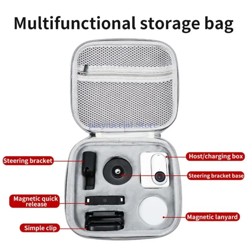 Portable Shockproof Storage Case Waterproof Carrying Bag for insta360 GO 3S Camera with Organized Pockets