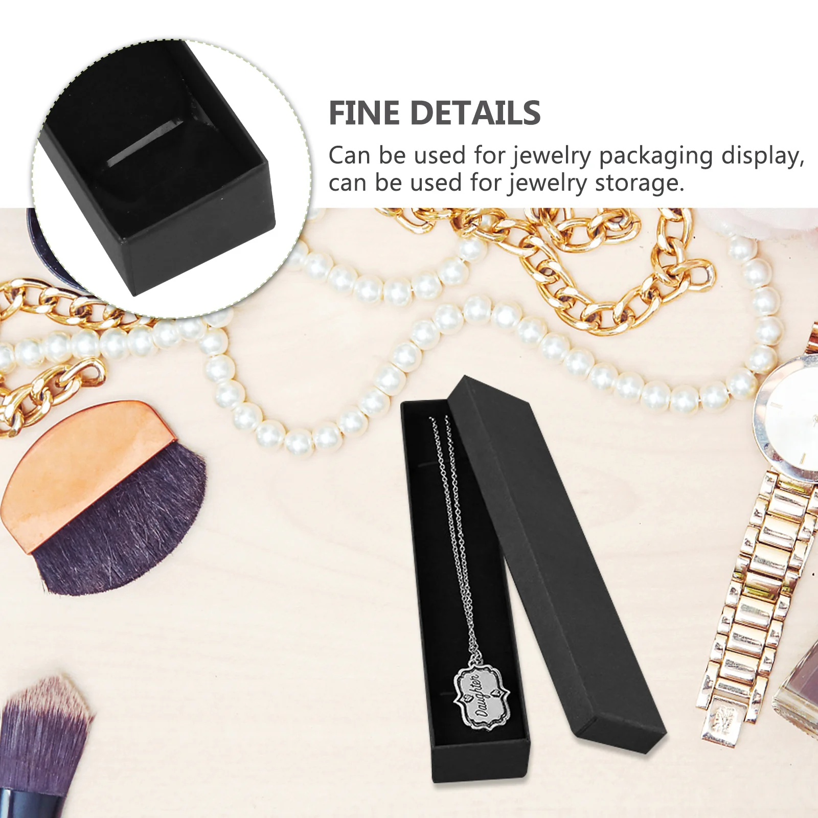 

10 шт. коробки для хранения ювелирных изделий, винтажный стиль, бумажный органайзер, прочный черный портативный чехол для ожерелья, кольца, браслета для предложения в путешествии