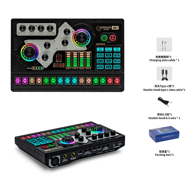 Sepuluh item TLF Xtuga SX96 Teknologi OTG Baru Kualitas Input XLR USB Kartu Suara & Mixer untuk Streaming Podcast