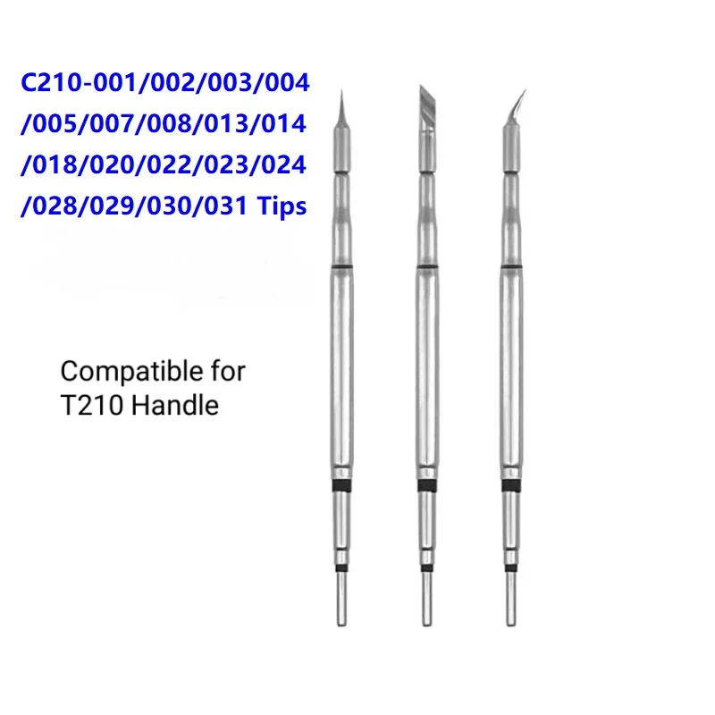 

C210 Soldering Iron Tips Compatible for JBC SUGON AIFEN Soldering Station Solder Iron Tips For T210 Soldering Handle 028 001 014