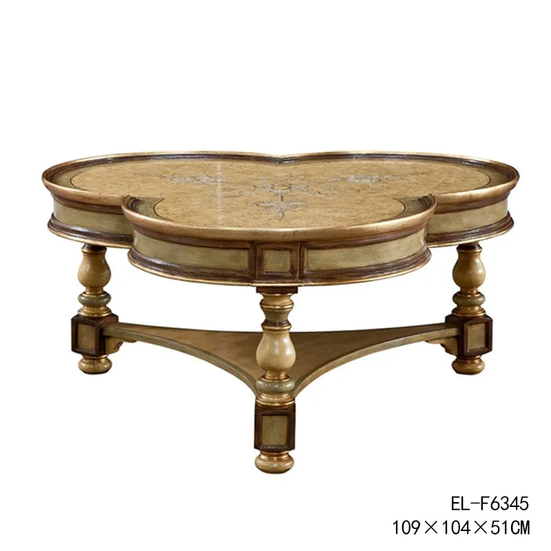 Solid wood sticker gold foil hand-painted engraving painting plum blossom shape gold brown khaki black coffee table