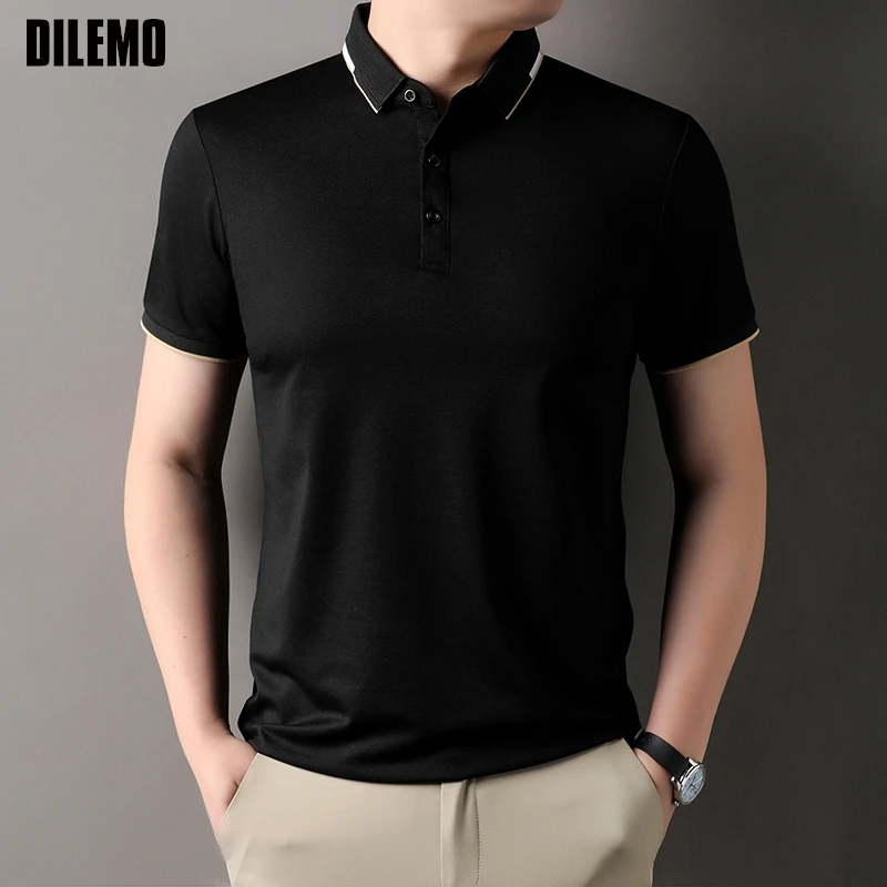 

Top Grade Brand Luxury Designer Summer Simple New Polo Shirt Mens Casual Sleeve Tops Plain Trendy Fashions Men Clothing 2025