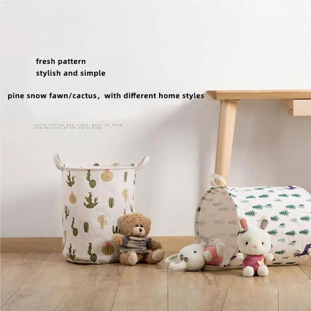 Foldable Dirty Clothes Hamper Cotton Large Capacity Hotel Organizer Bucket