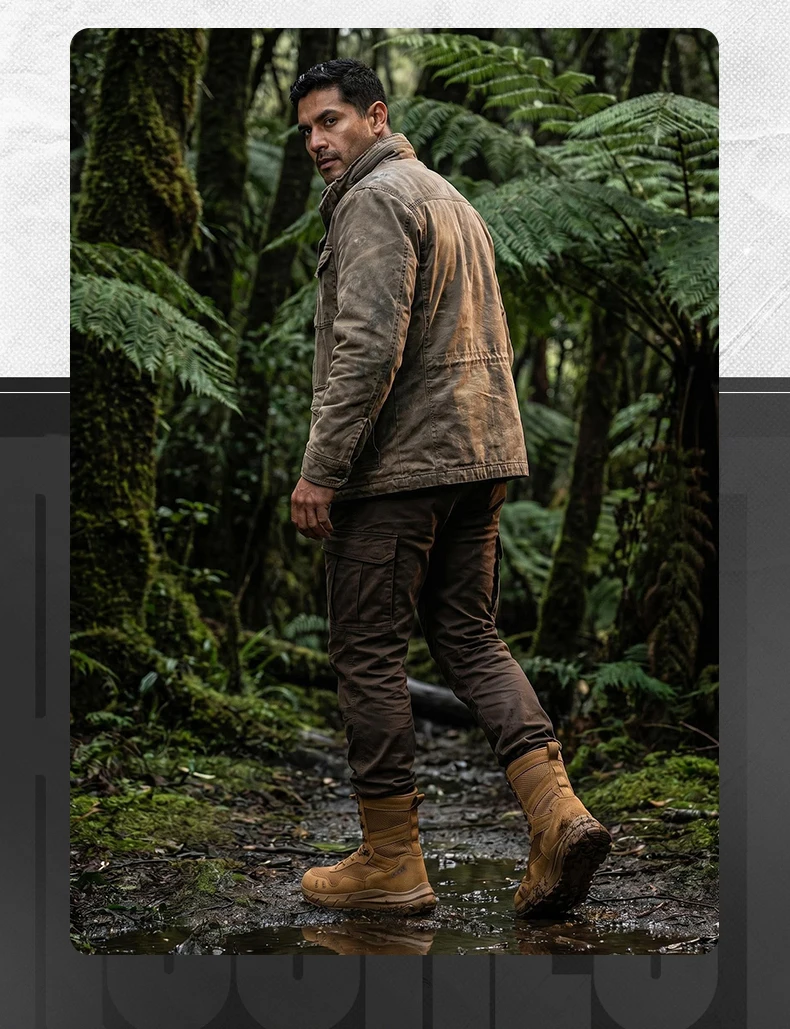 Neue taktische Stiefel für Herren, atmungsaktiv, wasserdicht, ultraleicht, für den Außenbereich, für Herren, Armee-Stiefel, schnelle Reaktion, Schnürung, Sicherheitsarbeit – Detail 22
