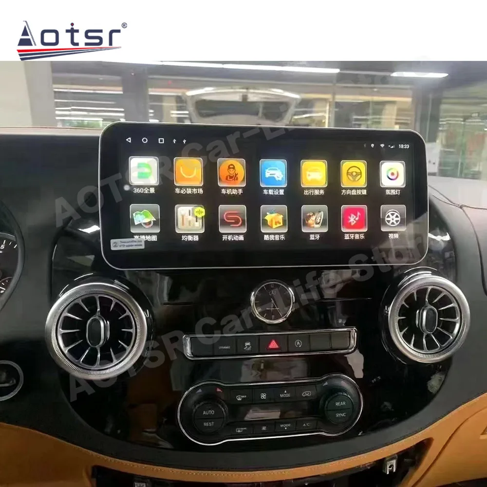 Android Radio Coche With Bluetooth For Mercedes Benz Vito W447 2014 2015 2016 2017 2018 2019 2020 2021 Carplay Player Multimedia