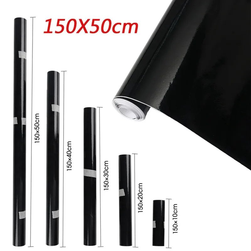 

Car Gloss Black Film Self Adhesive Vinyl Wrap Decals Auto Motorcycles Body Skin Universal Changing Films Sticker Aaccessories