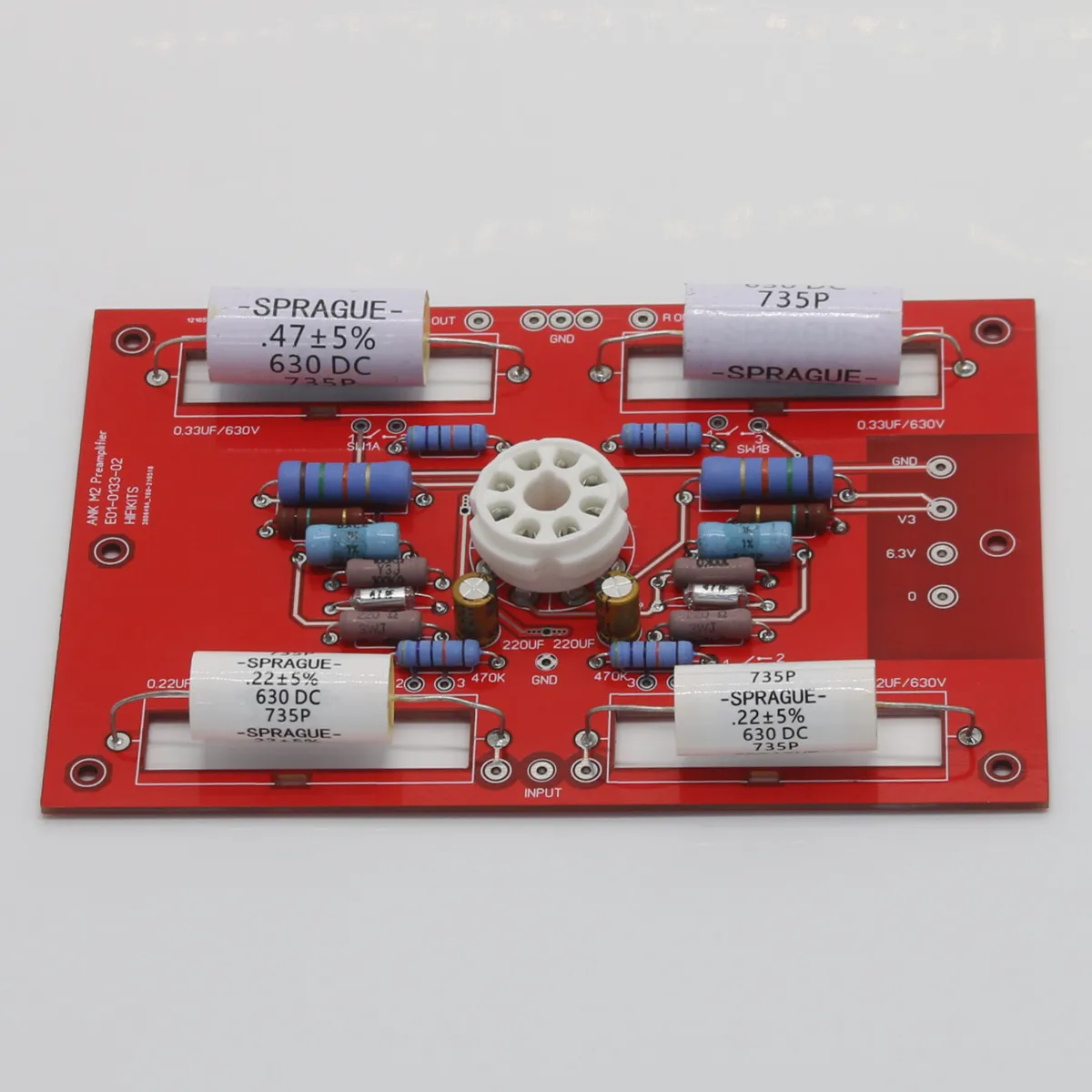 HiFi ANK M2 6SN7 튜브 프리앰프 보드 키트 +전원 공급 장치 보드 키트