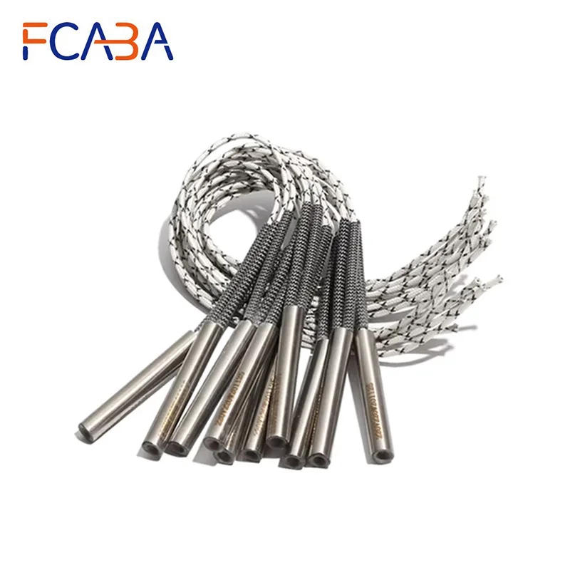 FCABA 5PCS 10mm 98~115mm 316SUS Single Head Dual Heating Tube 110V/220V/380V 400W/420W/450W/470W Cartridge Heater Element