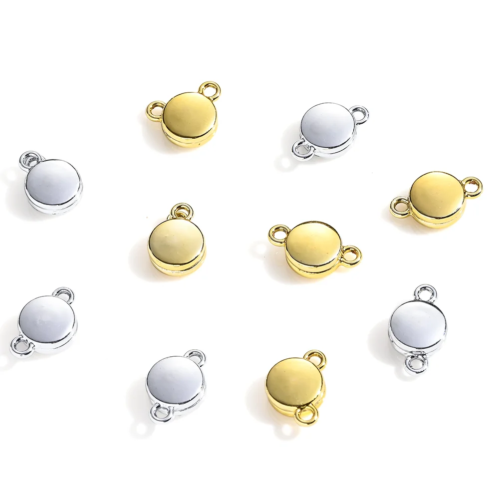 5 Paar magnetische Legierungs-Anhänger mit doppelter runder Schnalle, mit magnetischer Anziehung für die Verbindung von Halsketten und Armbändern. – Detail 10