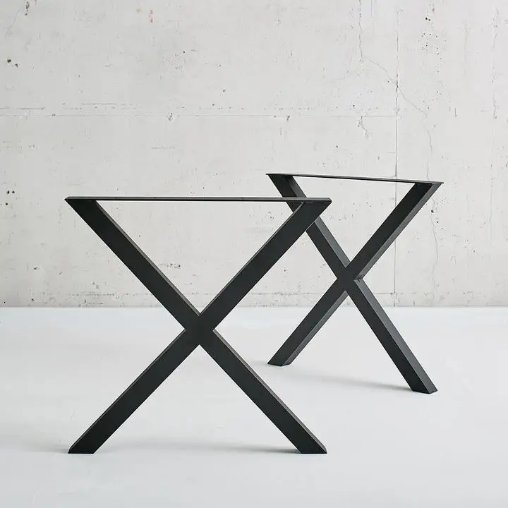 Wrought iron table legs, desk metal tripod, simple large board table rack