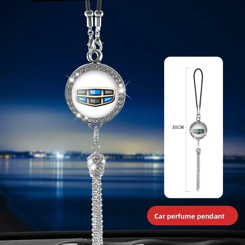 Car Perfume Pendant Air Freshener Hanging DiffuserFob For Geely GeometryC Monjaro Coolray Tugella GX3 Atlas Emgrand EC7 GC6 GC9