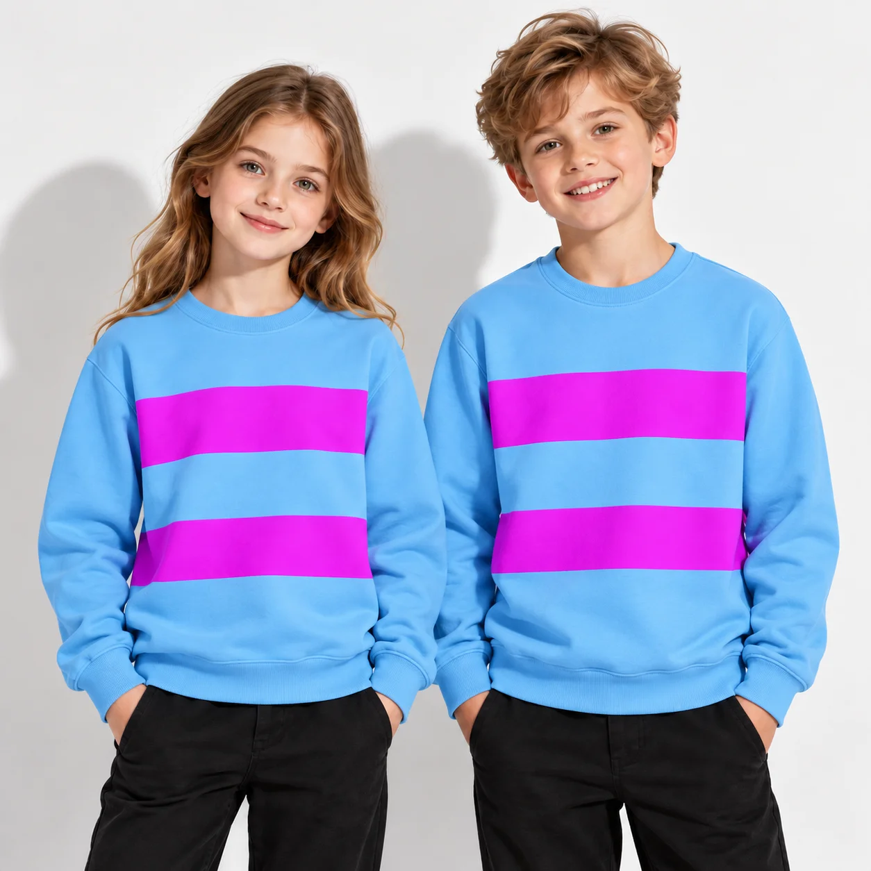 2026 Hot Selling New Undertale Frisk Chara Sweatshirt Retro Game Style Long Sleeve Round Neck Casual Comfortable Clothing