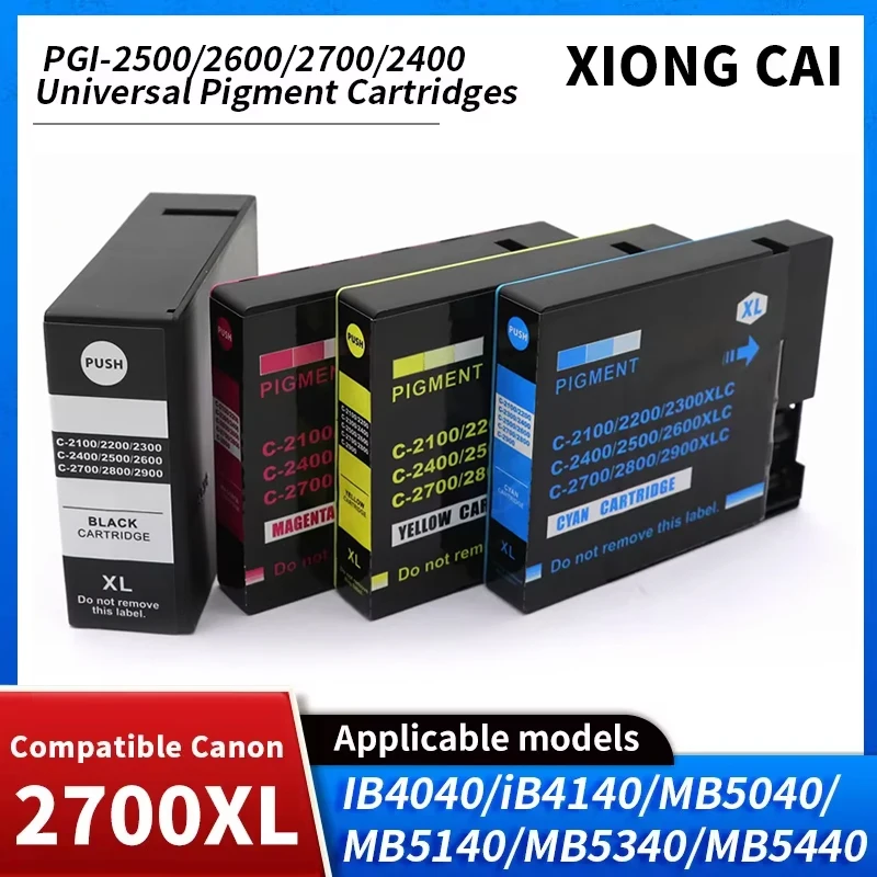 PGI-2700 2700XL ink Cartridge Compatible For Canon MAXIFY IB4070 iB4170 MB5070 MB5170 MB5370 MB5470 color printer PGI2700 M C Y