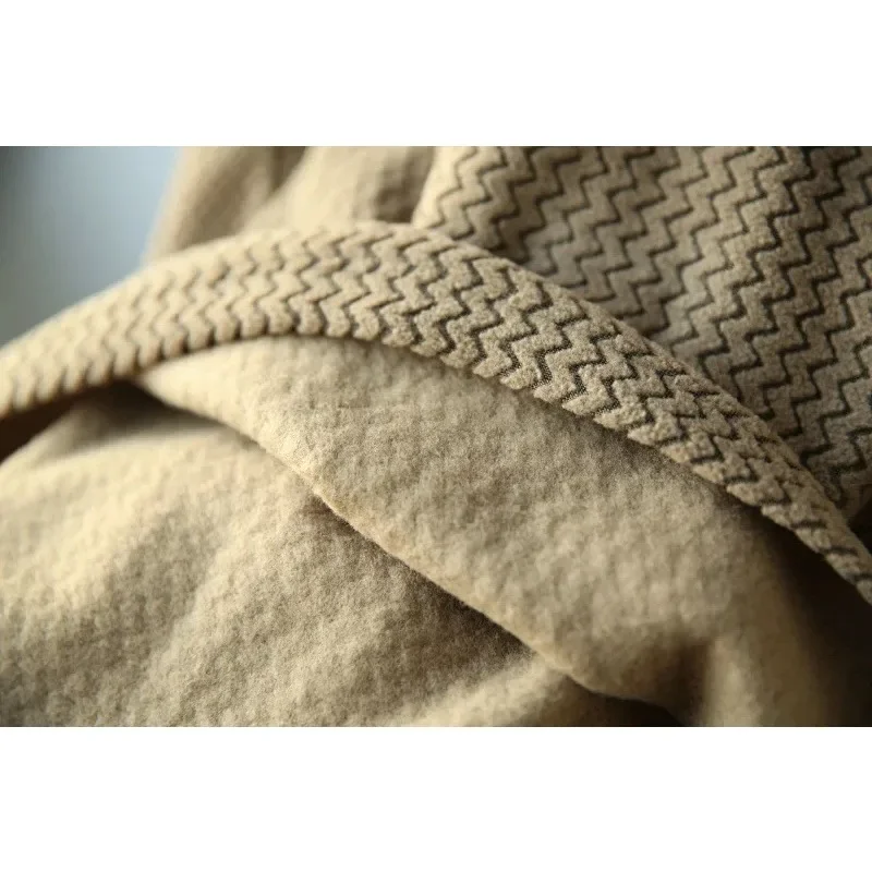 نمط جديد مريح وسميك من الصوف بنصف سحاب مع نمط متموج وسويت شيرت مخملي بأكمام طويلة #6