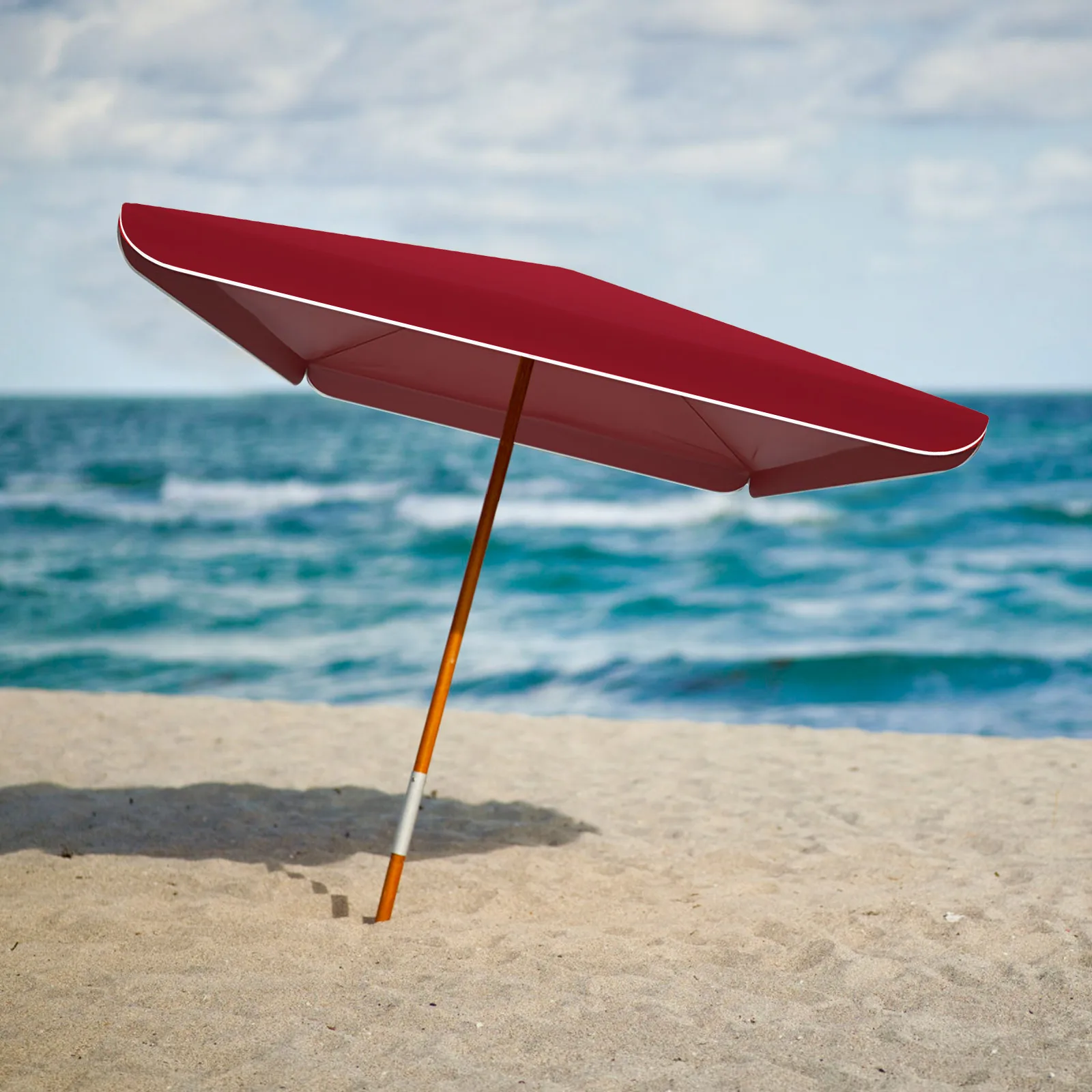 

2x2m Red Sunshade Canopy Replacement Patio Umbrella Yard Cloth Beach Garden Daily Use Outdoor Shade Fabric