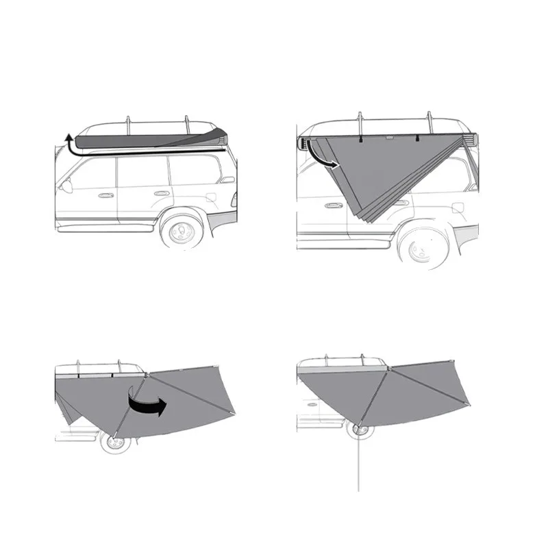 SENYE double pole 270 degree side tent three-in-one outdoor camping side tent car side 360 degree canopy
