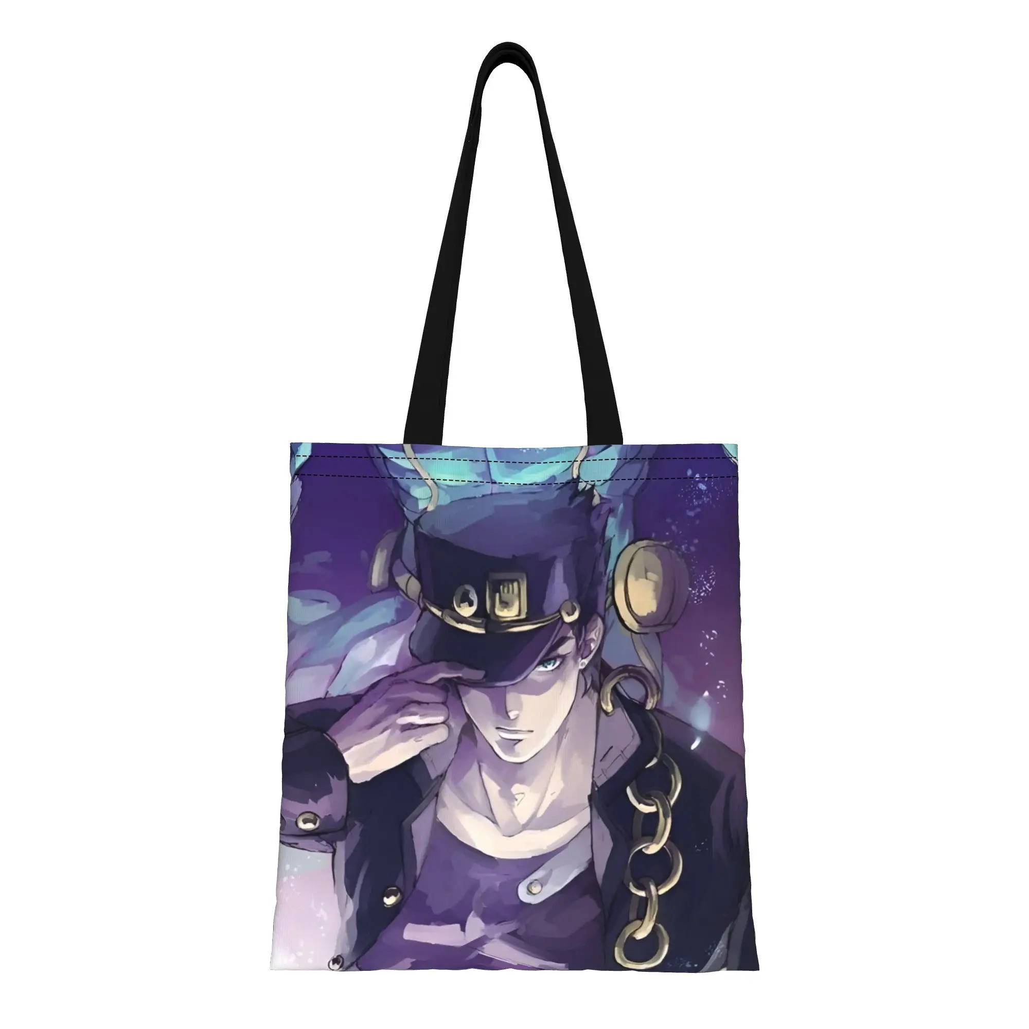 

Back to school season Jotaro Kujo (5) JoJo's Bizarre Adventure Canvas Tote Bag Perfect for Shopping Women's Top-Handle Bags