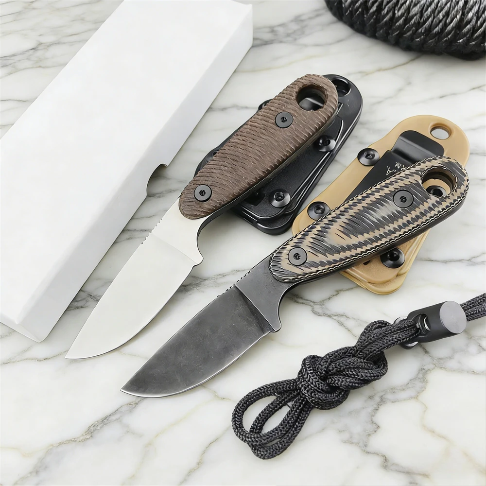 

Full Tang Fixed Blade Camping Knife D2 Steel G10 Handle with Sheath Multi-purpose Outdoor Survival Tools for Everyday Carry