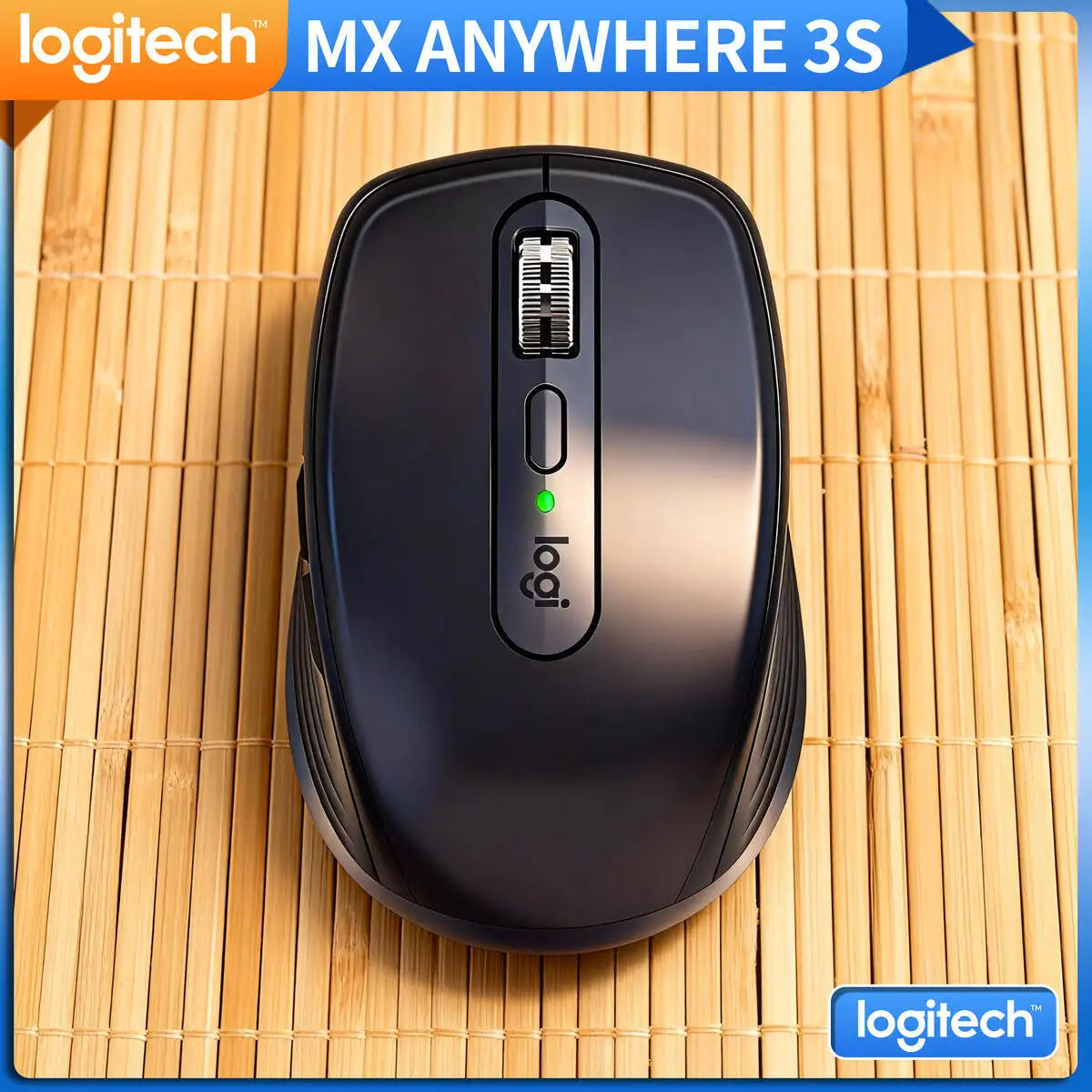 

Logitech MX Anywhere 3S Ergonomic Wireless Mouse 7 Customizable Buttons Long Battery Life for Office Travel Gaming