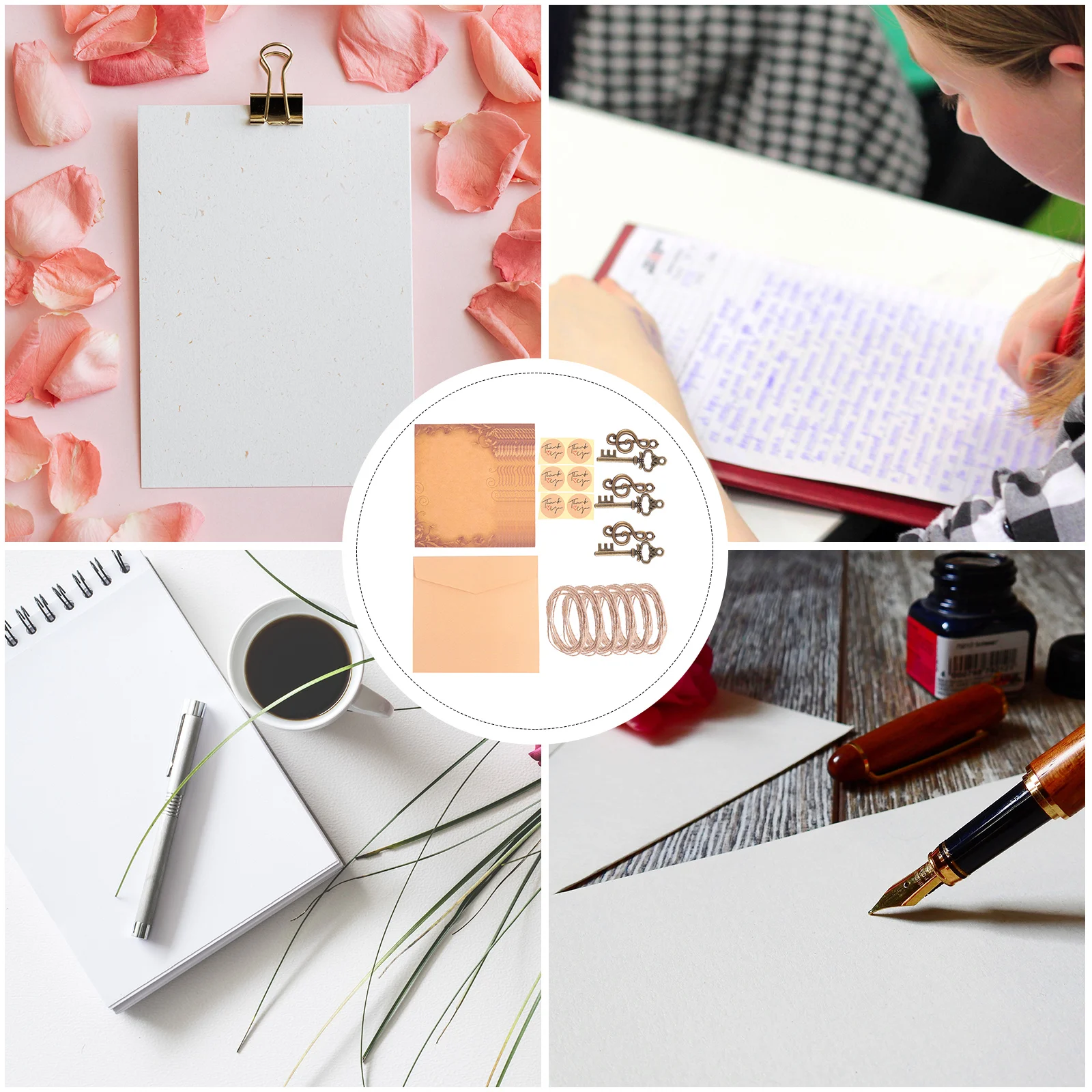 

3 Sets Vintage Envelope Writing Paper Kit Retro Kraft Stationery Letter Paper Sets Smooth Writing Calligraphy Graffiti Matching