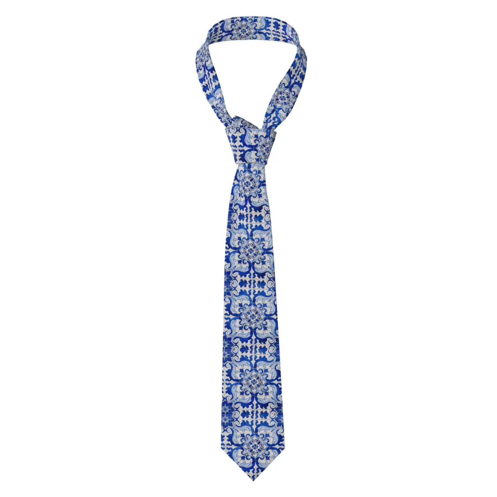 Vintage Ethnic Geometric Print Necktie Classic Business Formal Men Tie Retro Ornament Pattern Suit Accessory for Gentleman
