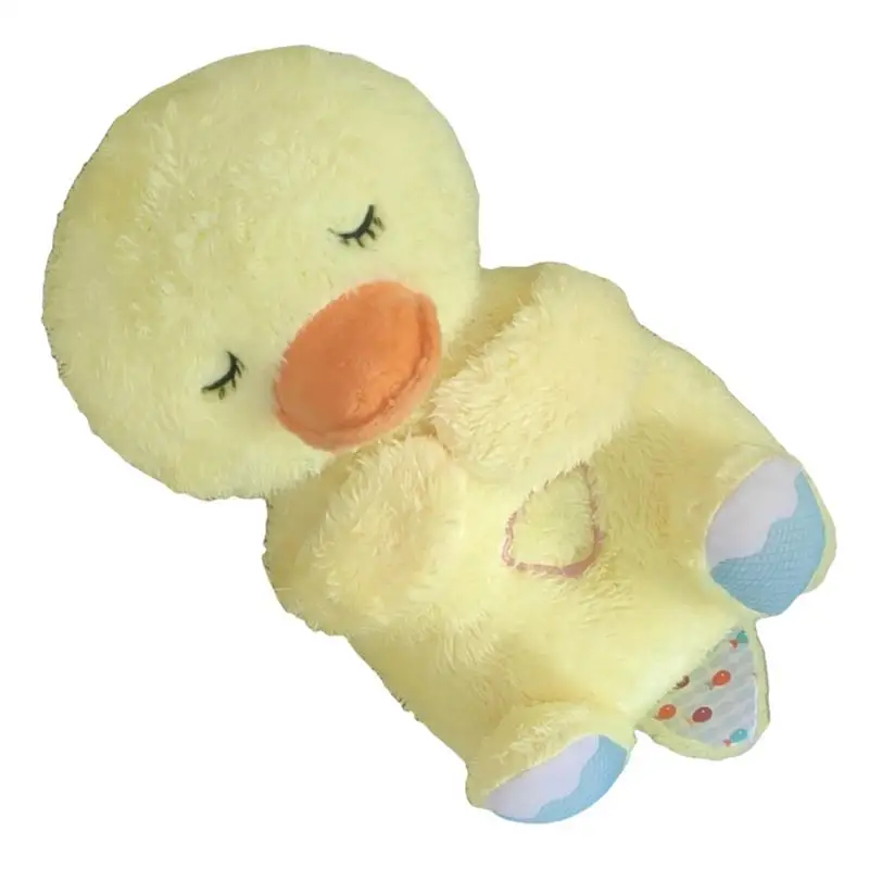 

Sleeping Plush Breathing 11.8-Inch Breathing Plush Claming Ducks Little Duck Stuffed Animal Glowing Sleep Buddy for Restful