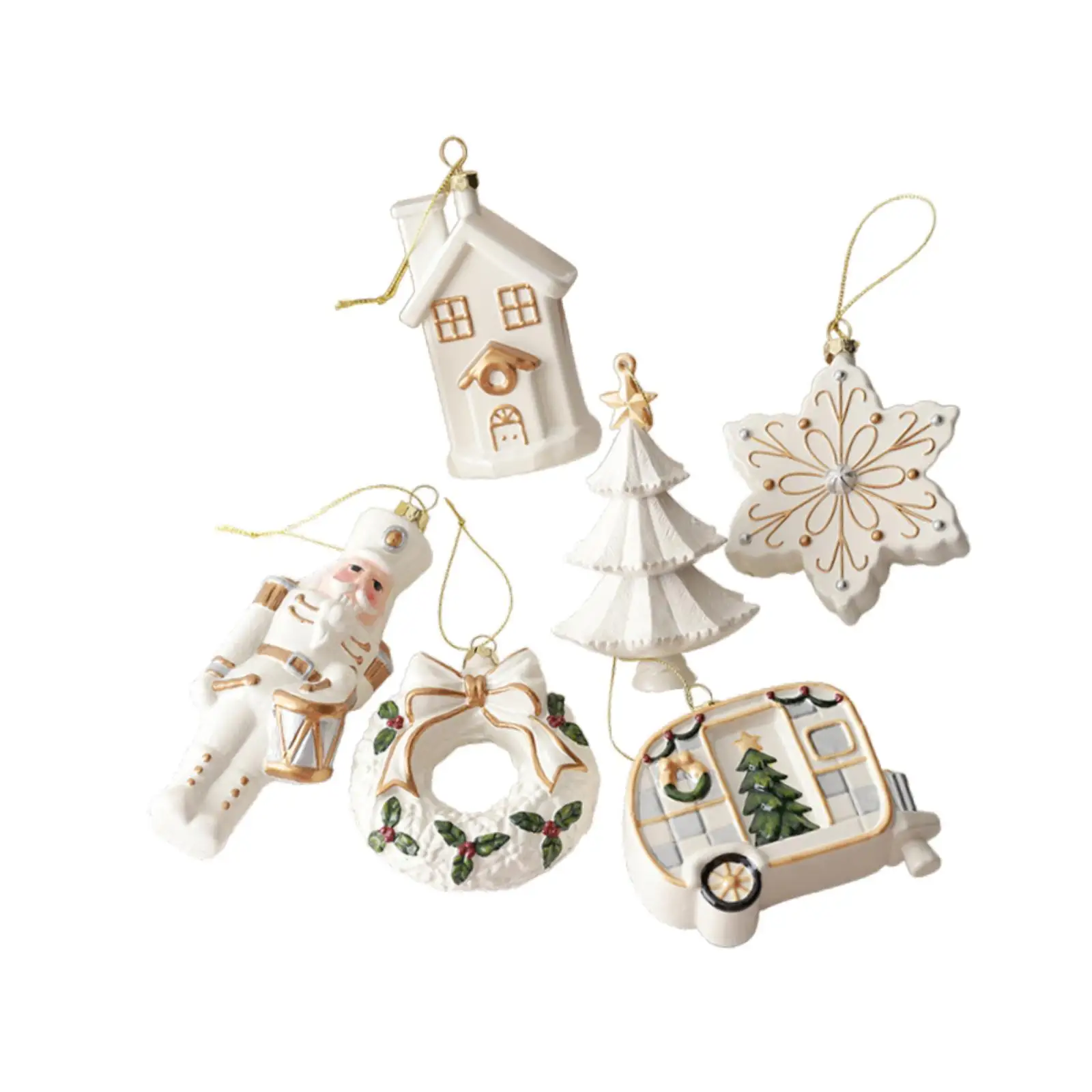 Accessoires Photo de décoration de noël, 6 pièces, fournitures de fête décoratives, pendentif suspendu